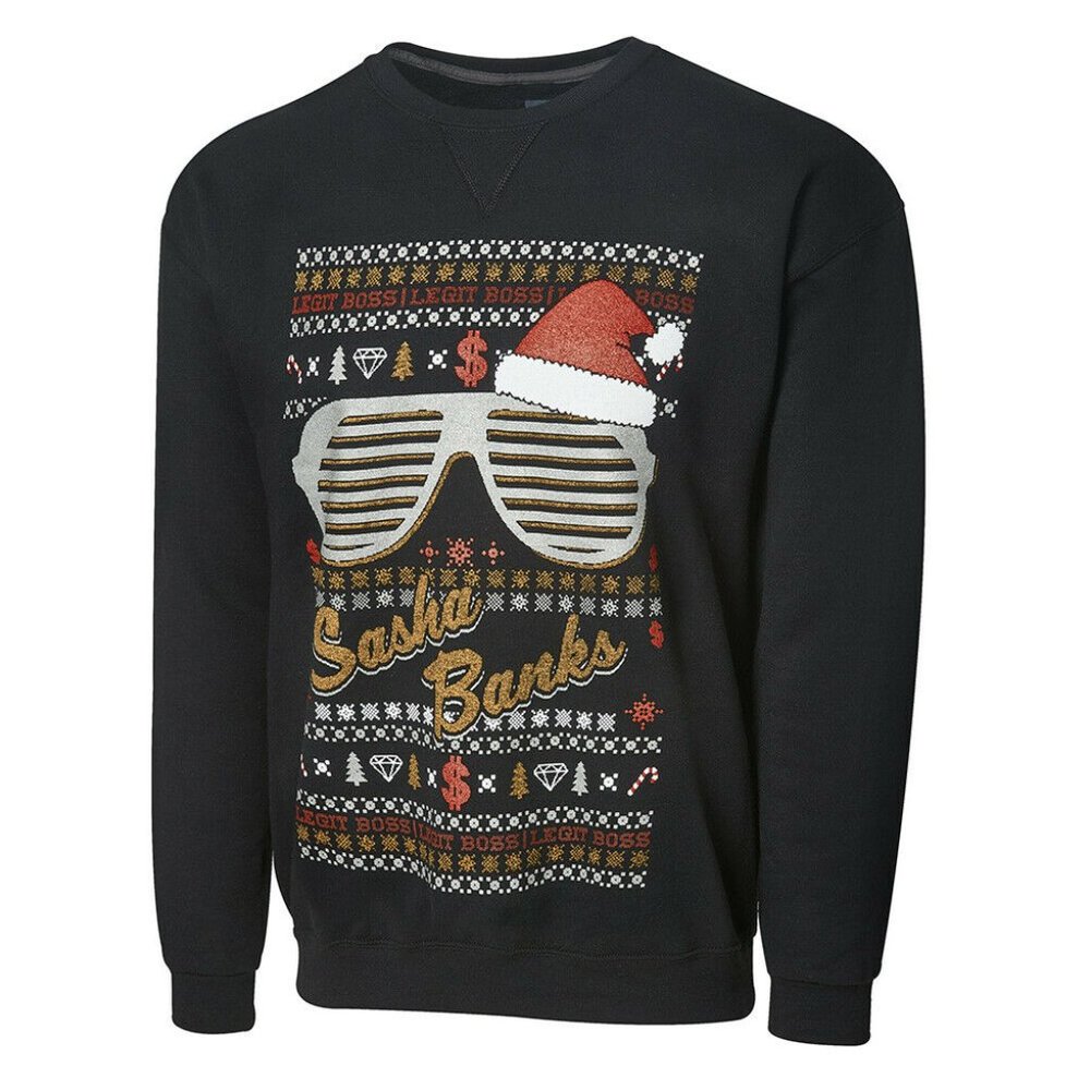 Sasha Banks Official WWE "Legit Boss" 3xl NEW Unisex Sweater & Beanie Set - aew